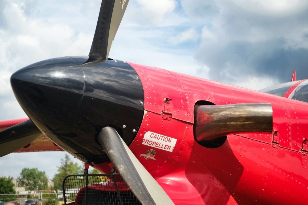 Red plane's propeller